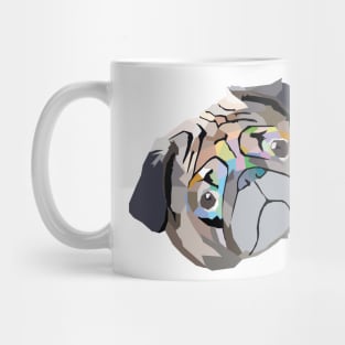 pug. pug lover. pug life. geometric. lowpoly. vector art. Mug